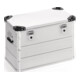 Boîte en aluminium L582×I385×P410mm 76l avec fermeture à clapet et coins empilables-1