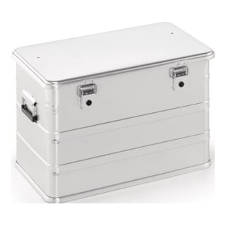 Boîte en aluminium L582xl385xH397mm 76 l avec fermoir à déclic et perçages