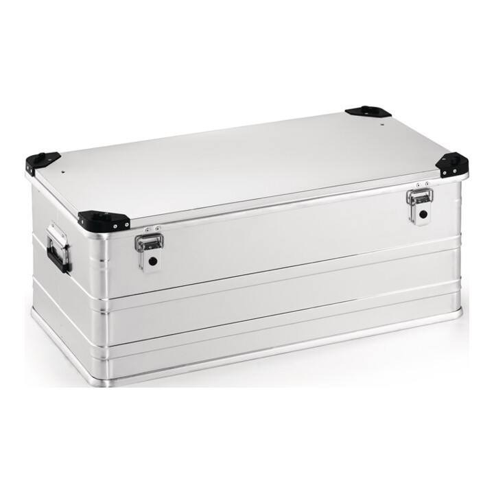 Boîte en aluminium L902xl495xH380mm 140 l avec fermoir à déclic et coins d'empil
