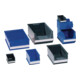 Boîtes de rangement ouvertes L160/140xl100xH75mm PE bleu LOCKWEILER-1