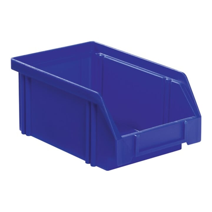 Boîtes de rangement ouvertes L160/140xl105xH75mm PS bleu LA-KA-PE