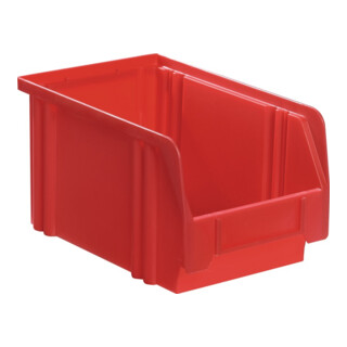 Boîtes de rangement ouvertes L230/200xl150xH127mm PS rouge LA-KA-PE