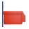 Boîte de rangement ouverte sur le devant, de couleur bleue, pour plaque à fentes en polyéthylène résistant aux chocs et aux impacts-3