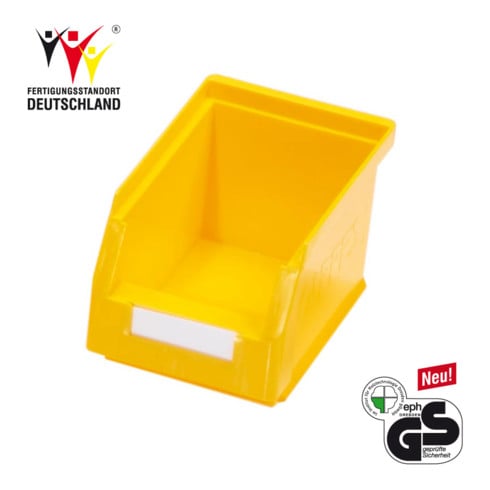 Boîtes de rangement ouvertes L230xl140xH130mm PE jaune