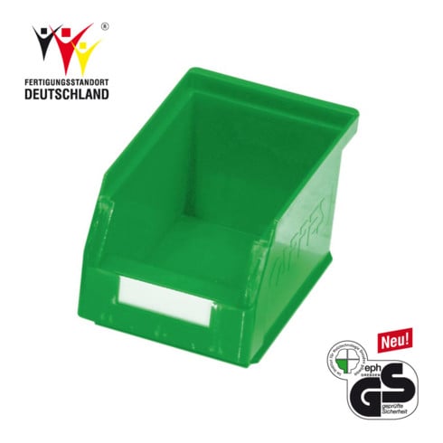 Boîtes de rangement ouvertes L230xl140xH130mm PE vert