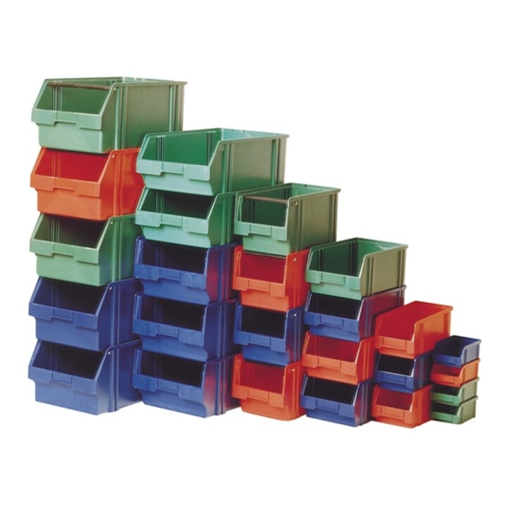 Boîtes de rangement ouvertes L290/264xl150xH127mm PS bleu LA-KA-PE