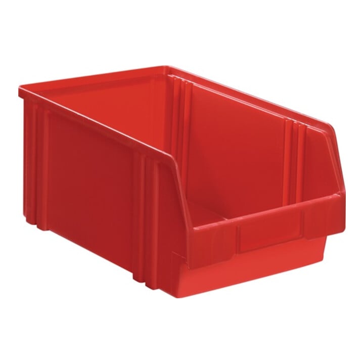 Boîtes de rangement ouvertes L290/264xl150xH127mm PS rouge LA-KA-PE