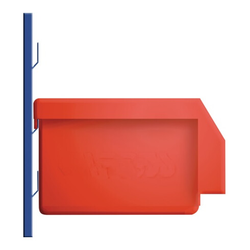 Boîtes de rangement ouvertes L290xl140xH130mm PE rouge