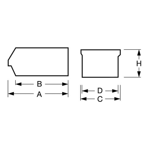 Boîtes de rangement ouvertes L330/298xl210xH200mm PS vert LA-KA-PE