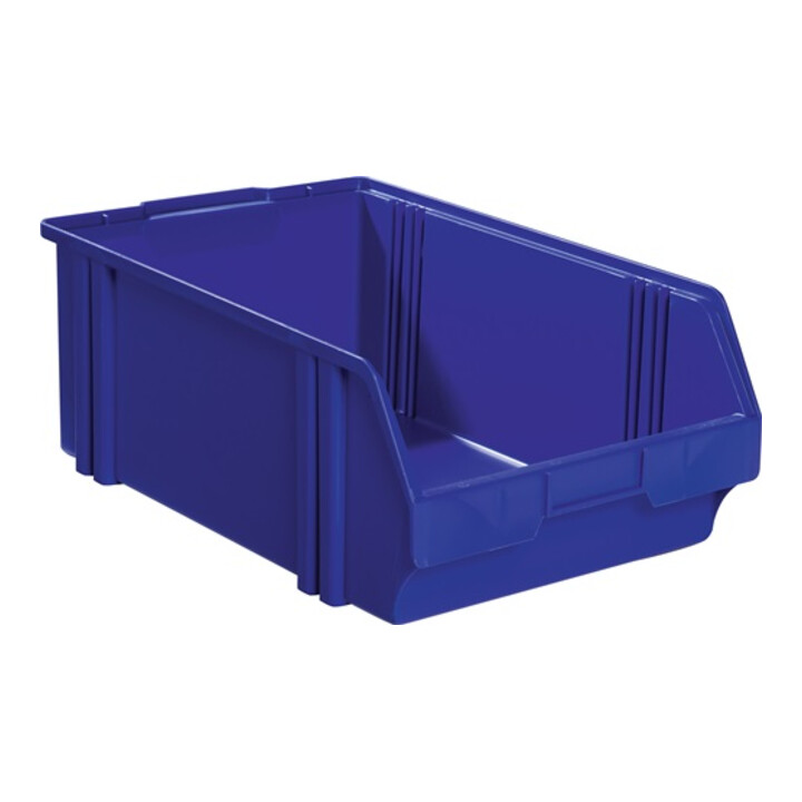 Boîtes de rangement ouvertes L460/425xl306xH183mm PS bleu LA-KA-PE