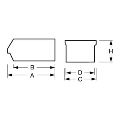 Boîtes de rangement ouvertes L462/423xl306xH201mm PS bleu LA-KA-PE