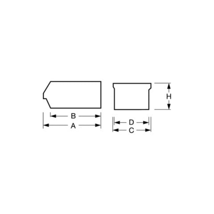 Boîtes de rangement ouvertes L462/423xl306xH201mm PS bleu LA-KA-PE