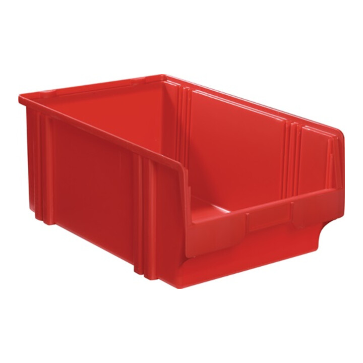 Boîtes de rangement ouvertes L462/423xl306xH201mm PS rouge LA-KA-PE