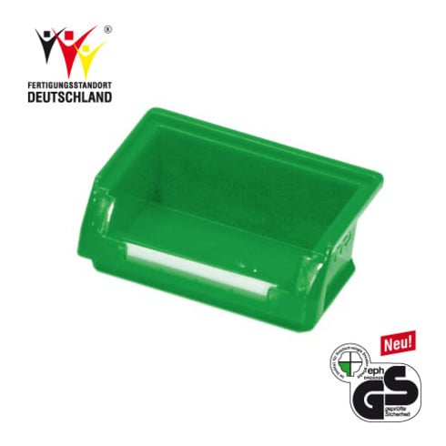 Boîtes de rangement ouvertes L85xl105xH45mm PE vert