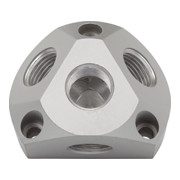 Boîtier de distribution d'air RIEGLER entrée aluminium G 1/2 sortie 3x G 1/2-1