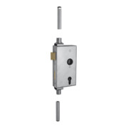 Boîtier de fermeture AMF 140UMVV-40ZW, verrouillage multiple avec serrure galvanisée (142UMV)