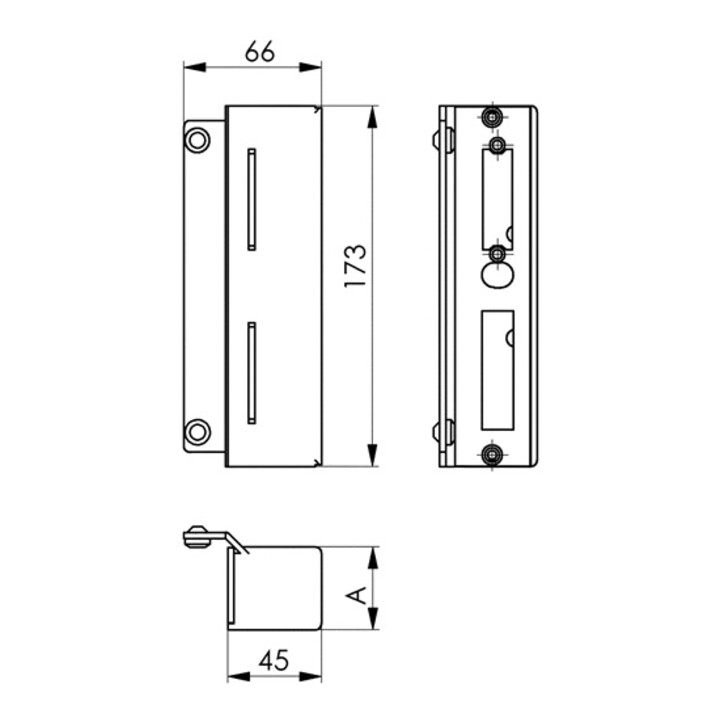 Boîtier de fermeture AMF 147B-50 f.Ouvre-boîtier électronique blk pour le soudage sur