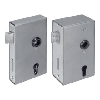 Boîtier de serrure AMF 140U DIN L/R dimension A30xB94xC172mm distance tête/appuie-tête 60mm échappement 72mm