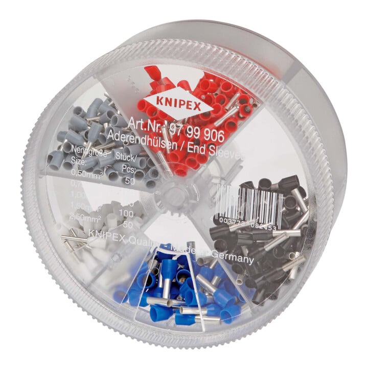 Boîtiers d'assortiment, avec embouts de câble isolés Knipex
