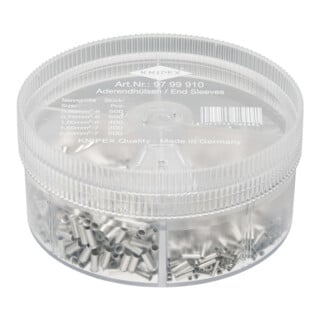 Boîtiers d'assortiment, avec embouts de câble non isolés Knipex