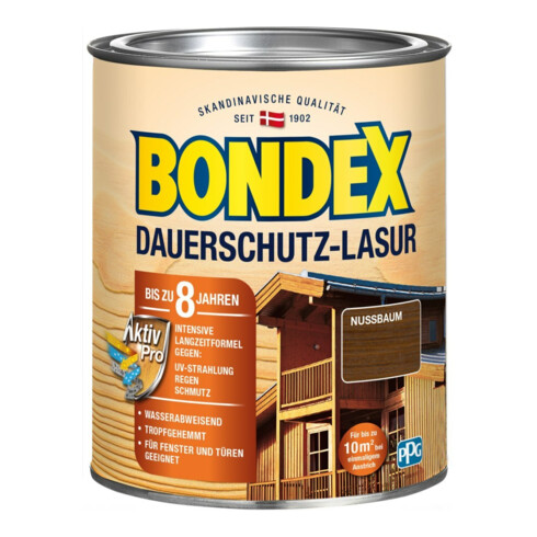 Bondex Dauerschutz-Lasur Nussbaum 0,75L