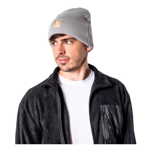 Bonnet "beanie" STIER taille unique 7gg gris clair