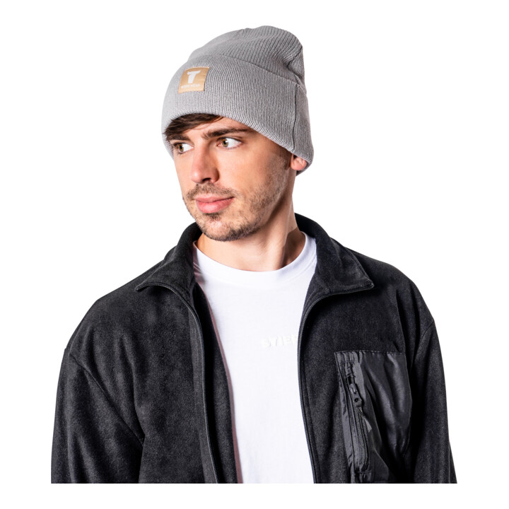 Bonnet "beanie" STIER taille unique 7gg gris clair