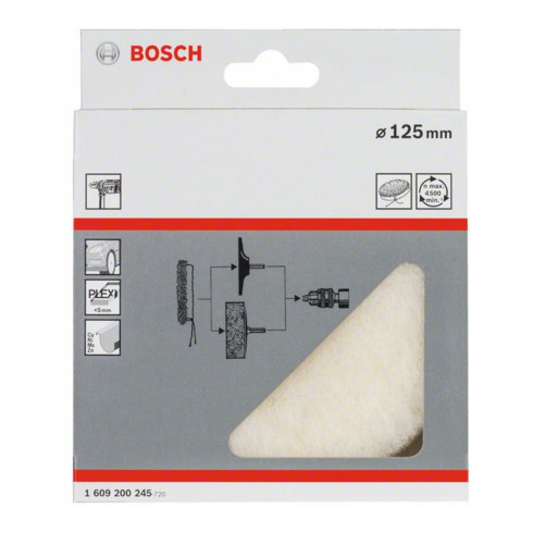 Bonnet de polissage Bosch en laine de mouton pour polisseuses