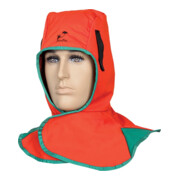 Bonnet de soudage Weldas avec velcro, tissu bleu ignifugé