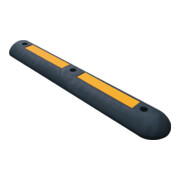 Bordure L1000xl150xH60mm PVC noir avec bandes réfléchiss. jaunes