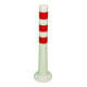 Borne de blocage polyuréthane blanc/rouge Ø 80 mm à visser avec matériel de fixation H750 mm