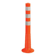 Borne de blocage polyuréthane orange/blanc Diamètre 80 mm avec support et matériel de fixation H.750 mm
