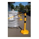 Borne de blocage PP jaune/noir Ø 63 mm avec œillet pour installation