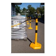 Borne de blocage PP jaune/noir Ø 63 mm avec œillet pour installation-2