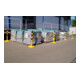 Borne de blocage PP jaune/noir Ø 63 mm avec œillet pour installation