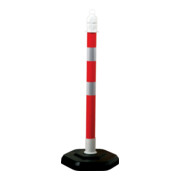 Borne de blocage PP rouge/blanc Ø 63 mm à poser avec œillet-1