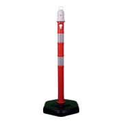 Borne de blocage PP rouge/blanc Ø 63 mm à poser avec œillet-2