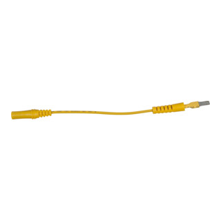 Borne d’entrée 4,0 mm sur fiche d’adaptateur d’essai 5,0 mm plat (jaune)