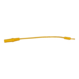 Borne d'entrée 4,00 mm sur douille d'adaptateur d'essai 0,8 mm, plat (jaune)