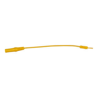 Borne d'entrée 4,00 mm sur douille d'adaptateur d'essai 0,8 mm, plat (jaune)