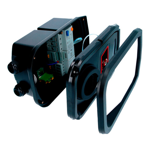 Borne efuturo KS Tools avec câble de charge de type 2, triphase, jusqu’à 11 kW, 16 A, 400 V, mode 3, sans contrôle d’accès RFID, sans compteur