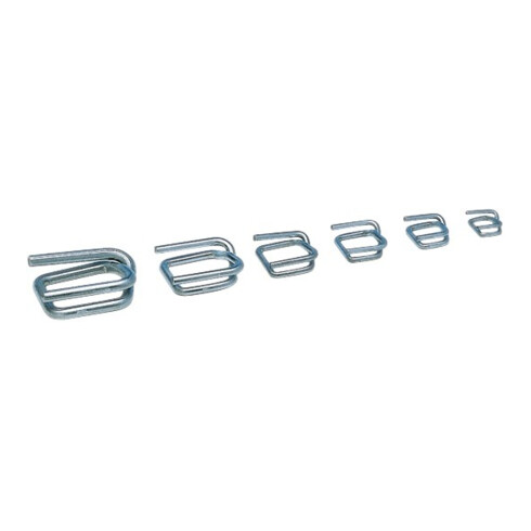 Bornes pour bande PE 13 mm, carton de 1000 pcs.