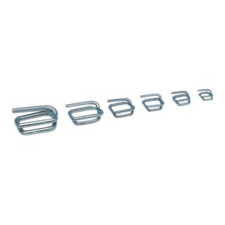 Bornes pour bande PE 19 mm, carton de 1000 pcs.