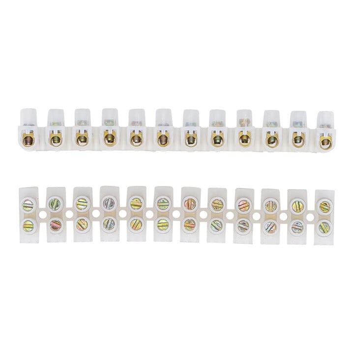 Borniers 4,0 mm² 6 Amp. 2 pièces bloc de 12 BGS Do it yourself
