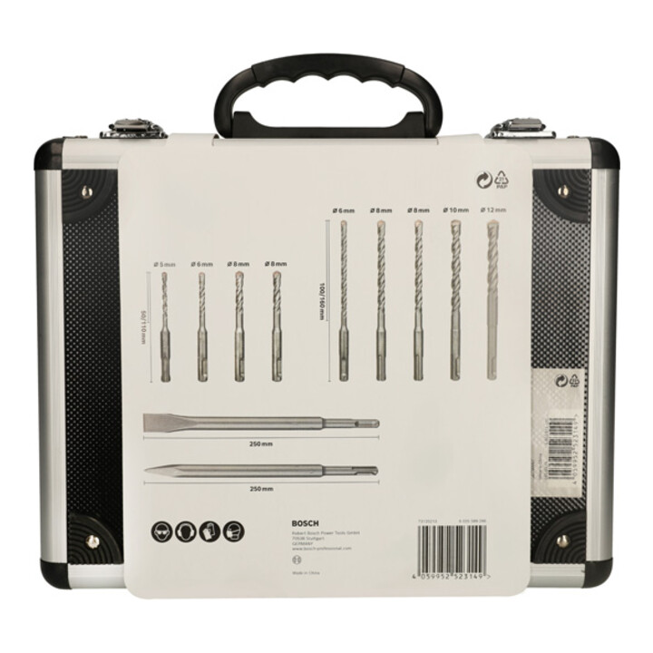 Bosch 11-tlg Hammerbohrer- und Meißel-Set SDS plus-3