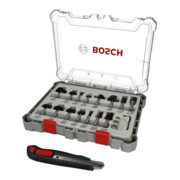 Bosch Fräser-Set, 15-teilig, inklusive gratis Cuttermesser