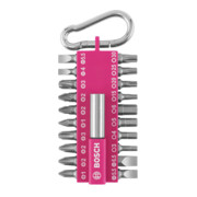 Bosch 21-delige schroevendraaierbitset met karabijnhaak (roze)