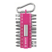Bosch 21-delige schroevendraaierbitset met karabijnhaak (roze)