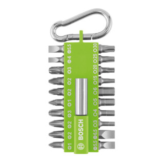Bosch 21-teiliges Schrauberbit-Set mit Snap-hook, Hellgrün