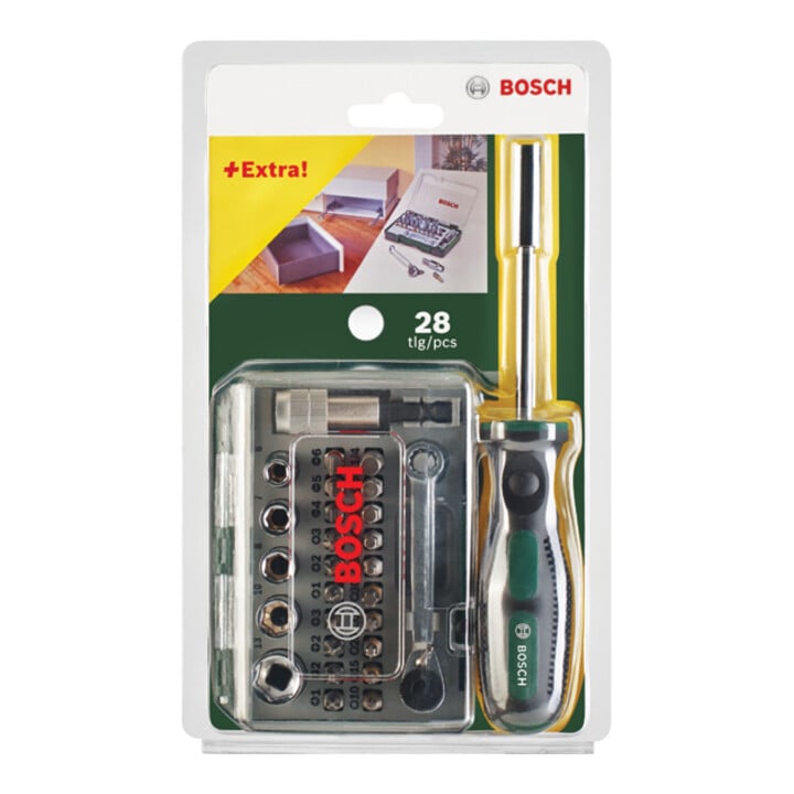 Bosch 27-teiliges Mini-Ratschen-Set + Handschraubendreher